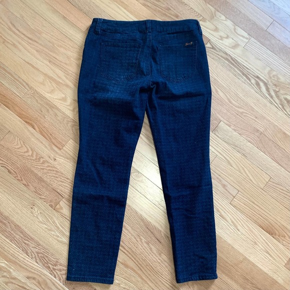 Seven7 Dark Wash Houndstooth Skinny Jeans 31 - Picture 7 of 7